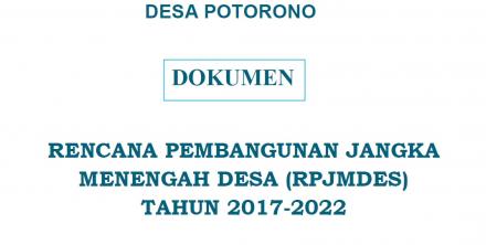 Dokumen RPJM Desa Potorono 2017-2022